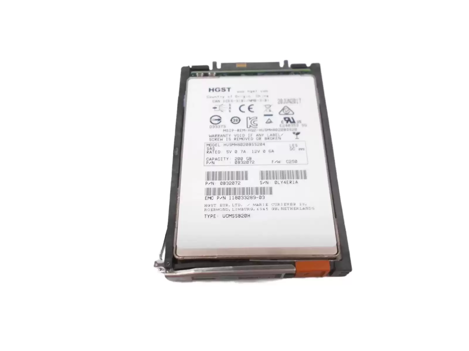 EMC 005051585 200GB SAS 12Gb/s 3.5-Inch Solid State Drive with Tray for Unity 300 and 500