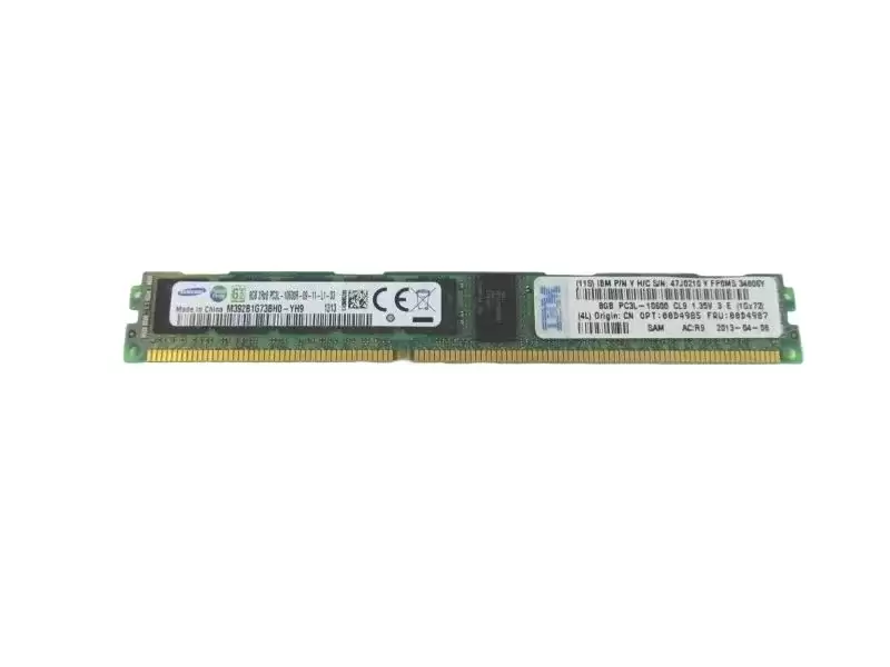 IBM 00D4987 8GB 1333MHz DDR3 PC3?10600 ECC Registered CL9 240?Pin DIMM (VLP) 1.35V Dual Rank Memory Module