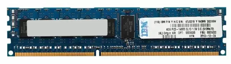 IBM 00D5020 4GB 1866MHz DDR3 PC3-14900 ECC Registered CL13 240-Pin DIMM 1.5V Single Rank Memory Module