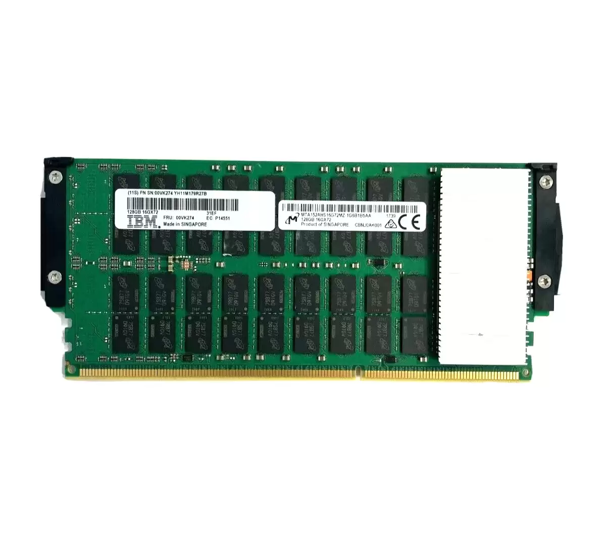 IBM 00VK274 128GB 2933MHz DDR4 PC4-23400 ECC Registered CL21 288-Pin DIMM 1.2V Octa Rank Memory Module