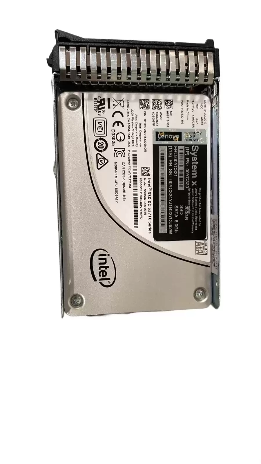 IBM 00YC321 200GB SATA 6Gb/s Read Intensive Hot Swap MLC 2.5-inch Solid State Drive with Tray for ThinkSystem M5