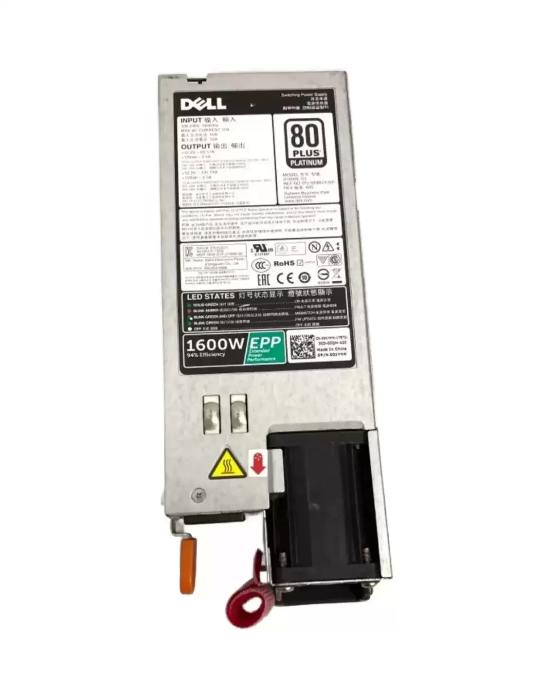 Dell 001YHN 1600Watts 80 Plus Platinum Hot Swap Power Supply for Force10 Z-Series Z9500