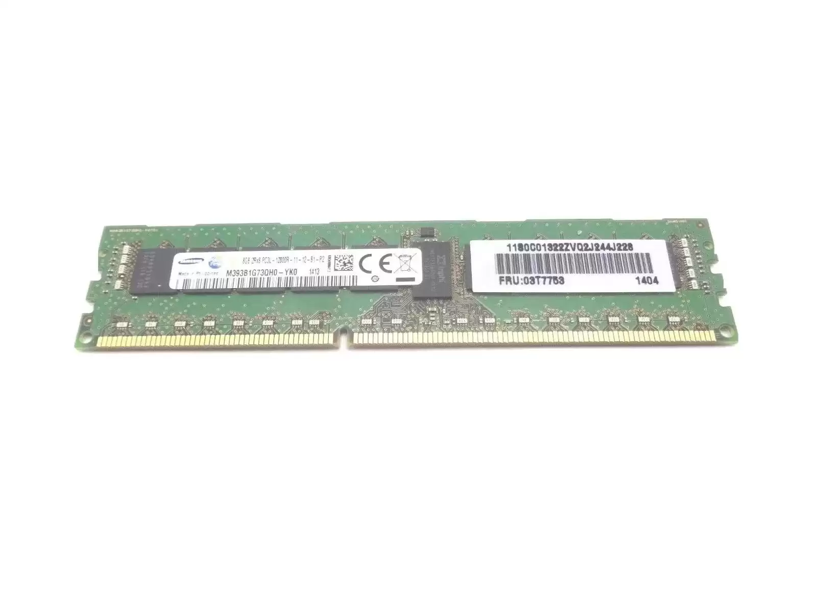 IBM 03T7753 8GB 1600MHz DDR3 PC3?12800 ECC Registered DIMM CL11 240?Pin 1.35V Dual Rank x8 Memory Module