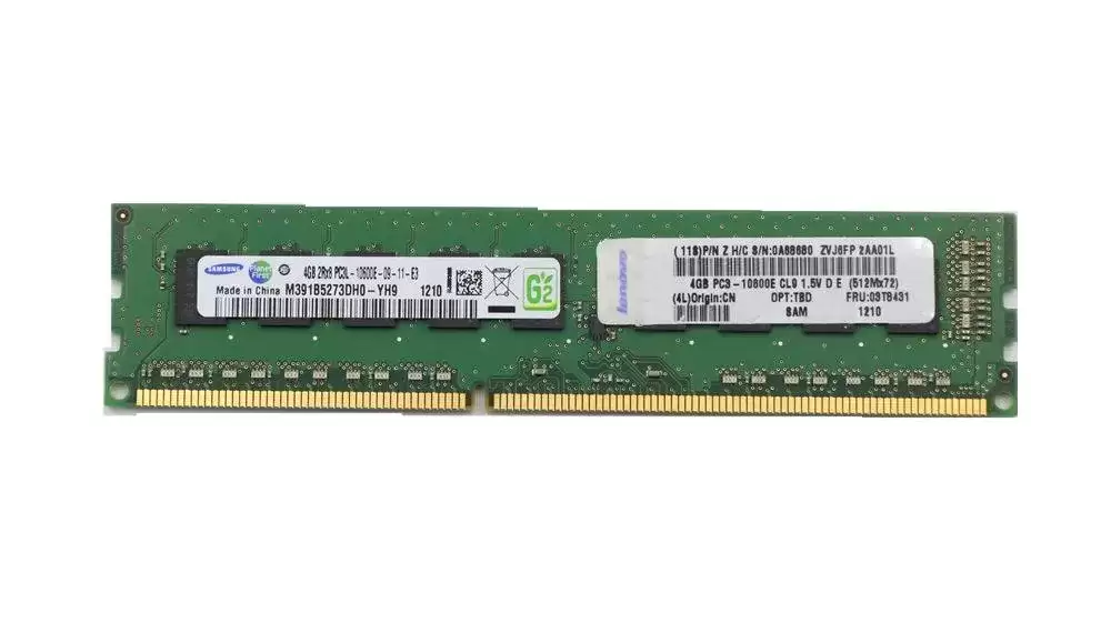 IBM 03T8431 4GB 1333MHz DDR3 PC3?10600 ECC Unbuffered DIMM CL9 240?Pin 1.5V Dual Rank x8 Memory Module