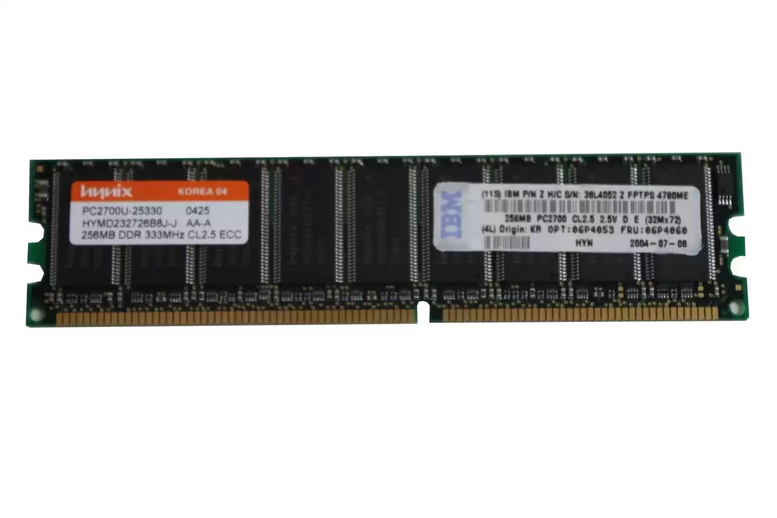 IBM 06P4060 4GB 1600MHz DDR3 PC3?12800 ECC Registered DIMM CL11 240?Pin 1.5V Single Rank x8 Memory Module
