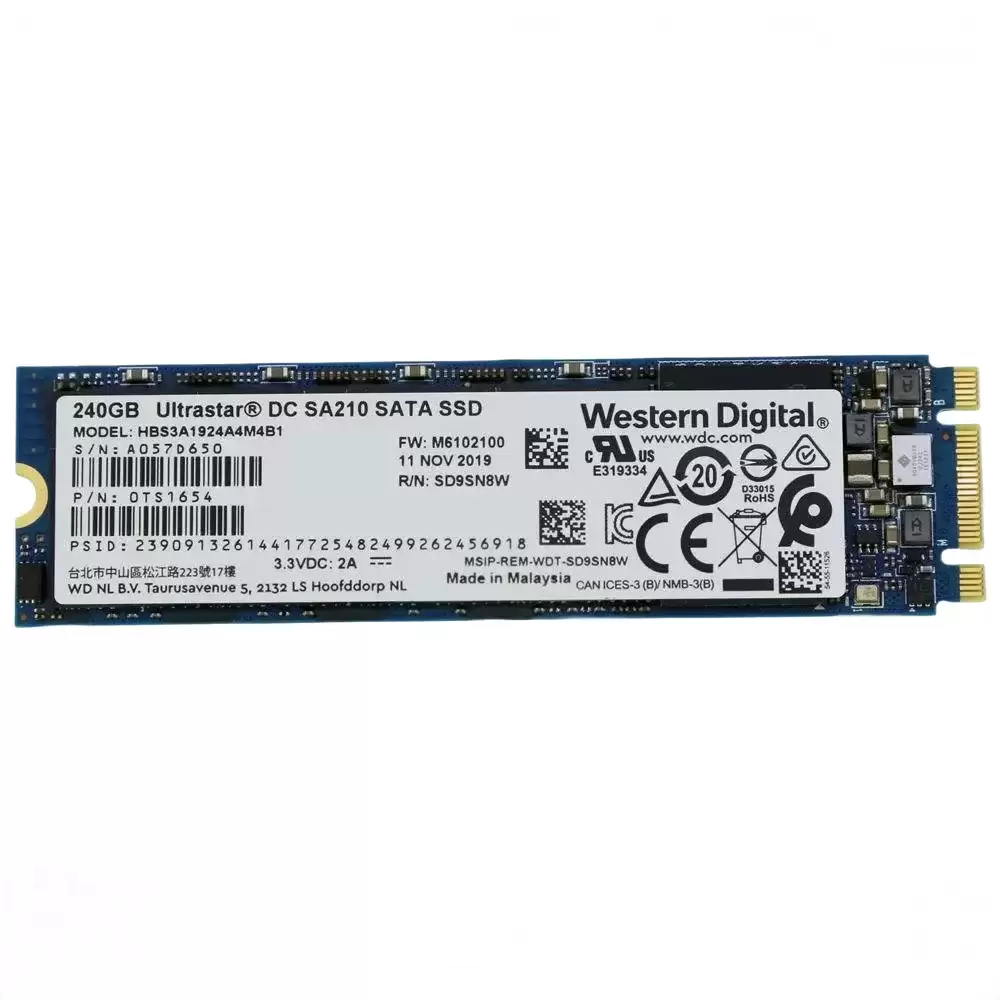 HGST 0TS1654 Ultrastar SA210 240GB SATA 6Gb/s 3D NAND TLC (TCG OPAL/SED) M.2 2280 Solid State Drive