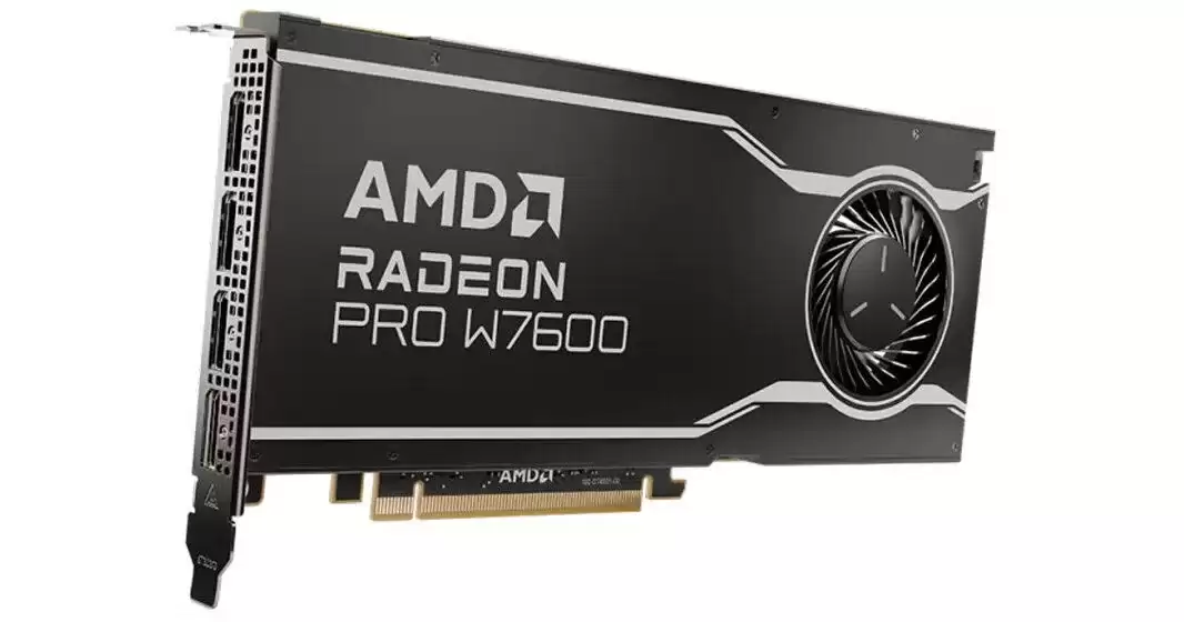 AMD 100-300000077 Radeon Pro W7600 8GB GDDR6 Single-Slot Professional Graphics Card