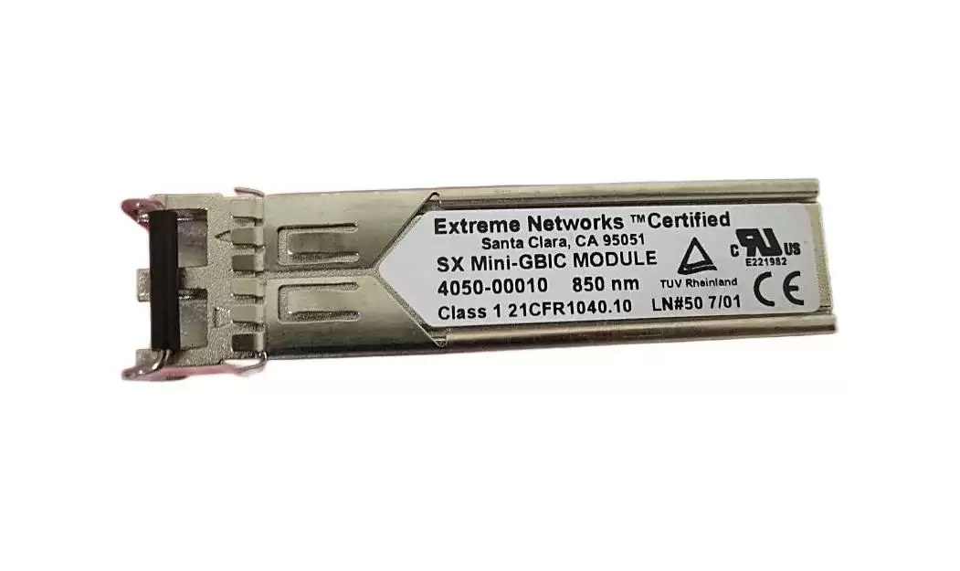 Extreme Network 10051 1000BASE-SX Multi-Mode Fiber 550m 850nm Duplex LC Connector SFP Transceiver Module