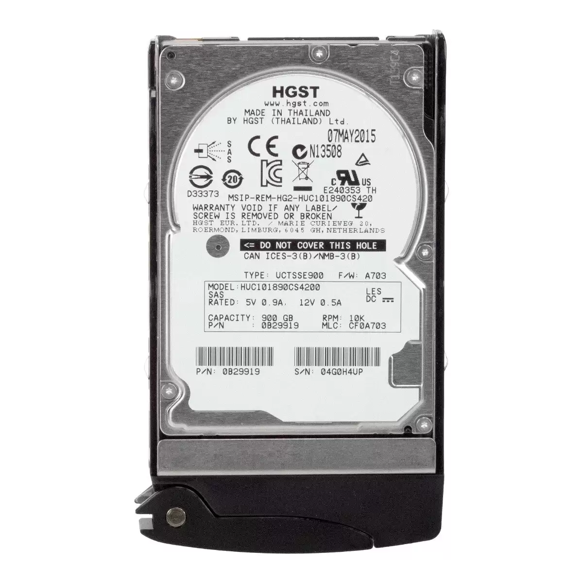 HGST HUC101890CS4200 Ultrastar C10K1800 900GB SAS 12Gb/s 10000RPM 128MB Cache (ISE / 512e) 2.5-inch Internal Hard Drive