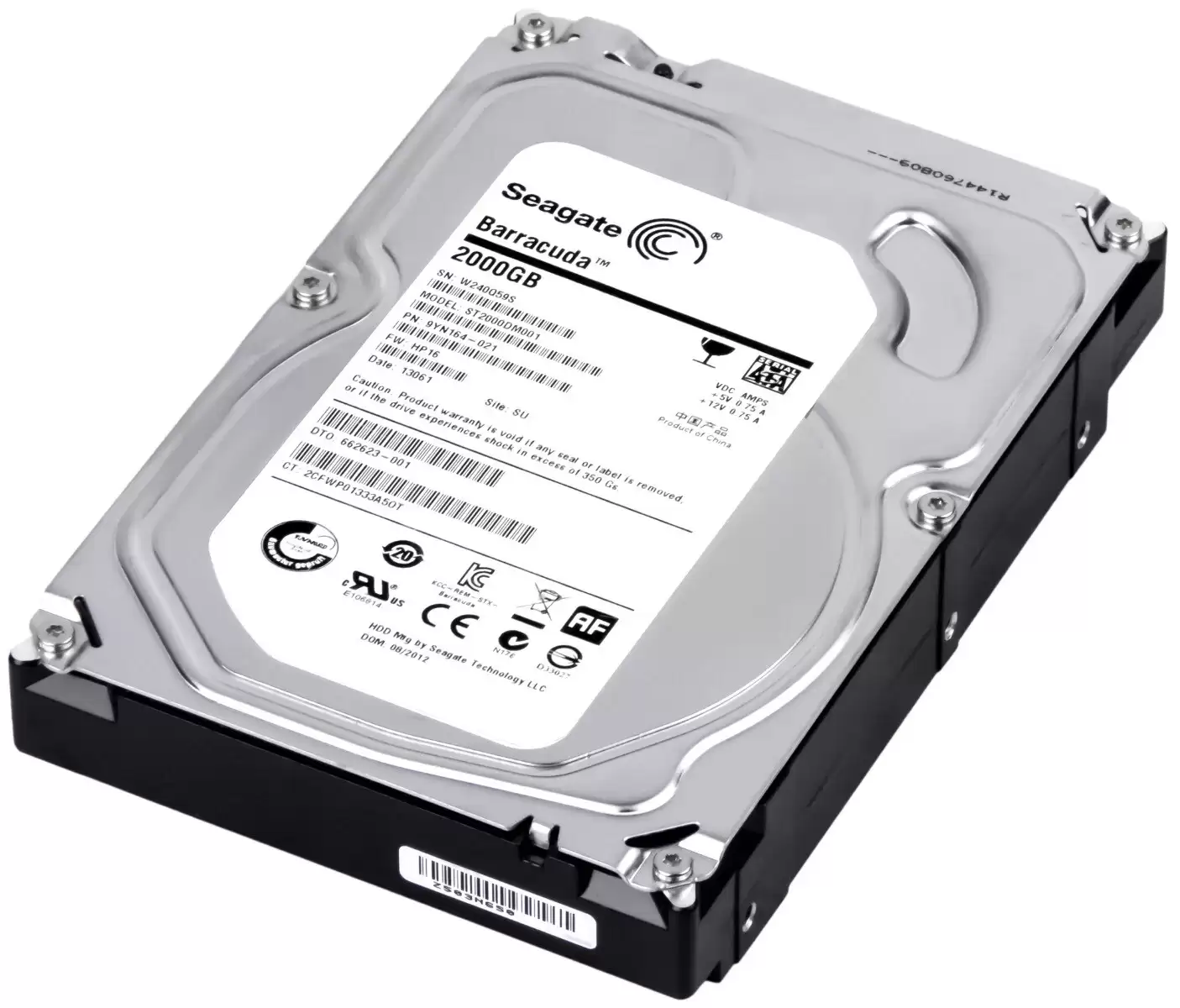 HPE 662623-001 2TB SATA 6Gb/s NCQ MidLine 7200RPM 3.5-inch Internal Hard Drive