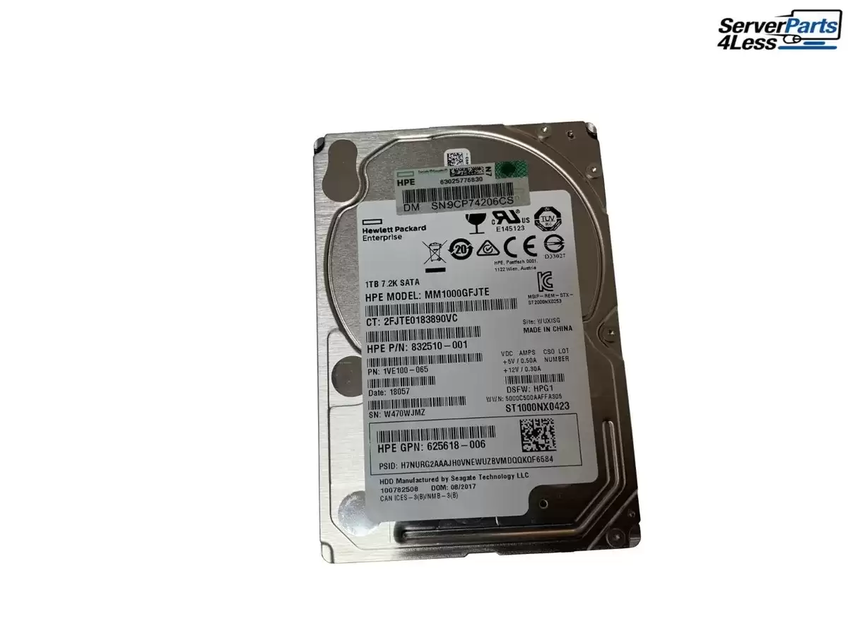 HPE 751969-B21 1TB SATA 6Gb/s MidLine Hot Swap 7200RPM 2.5-inch Internal Hard Drive