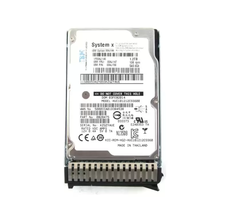 IBM 00NA621 1.2TB 10000RPM 2.5inch SAS 6GB/s G3 Internal Hard Drive with Tray