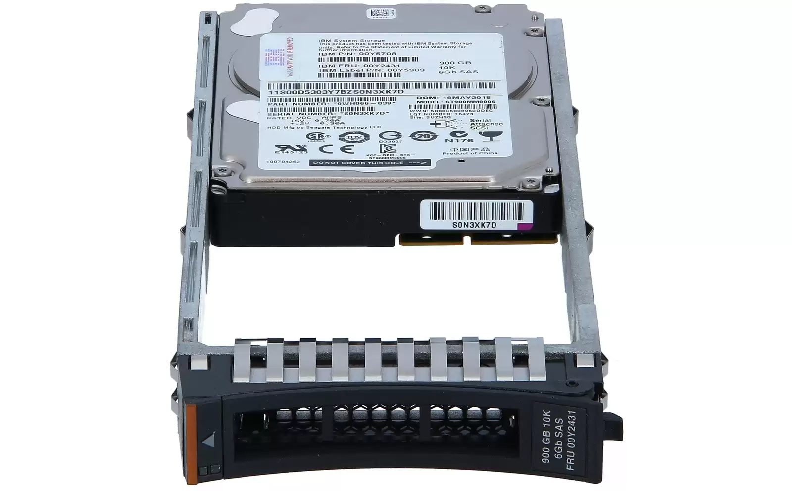 IBM 00Y5708 900GB 10000RPM 2.5inch SAS 6GB/s Internal Hard Drive with Tray for Storage System V3700