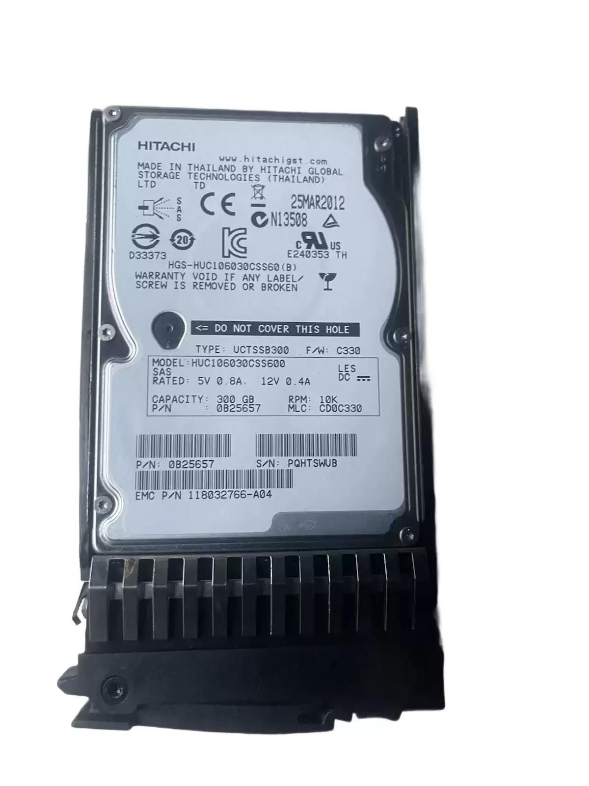 Hitachi HUC103030CSS600 Ultrastar C10K300 300GB SAS 6Gb/s 10000RPM 64MB Cache 2.5inch Internal Hard Drive