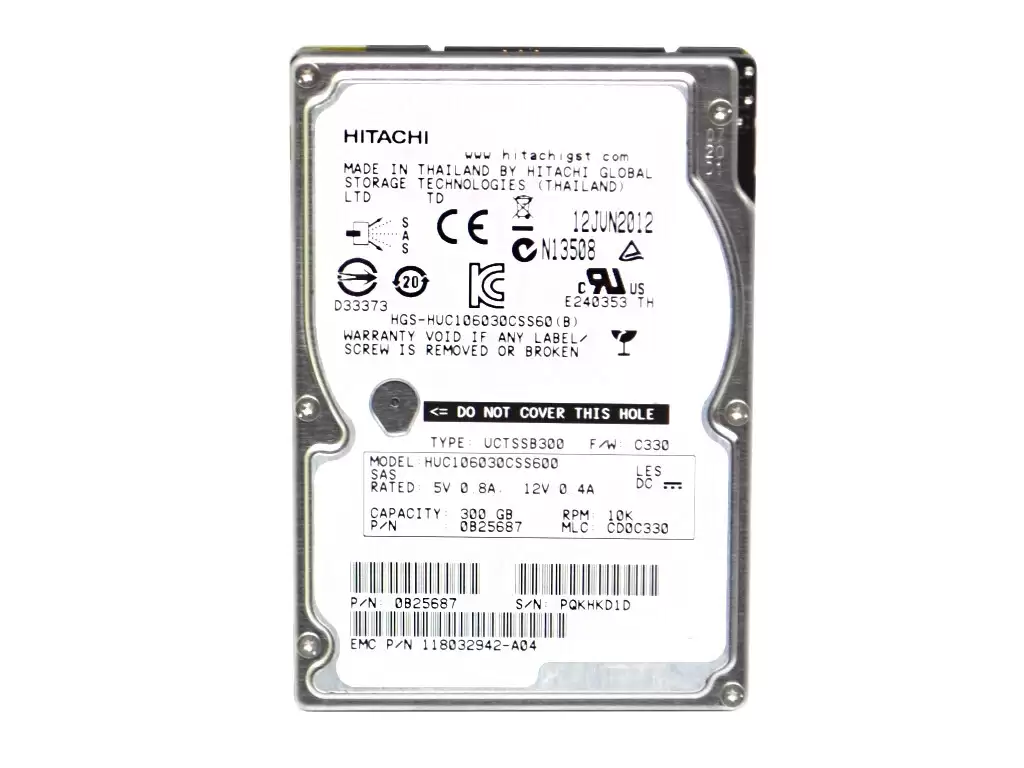 HGST HUC106030CSS600 Ultrastar C10K600 300GB SAS 6Gb/s 10000RPM 64MB Cache 2.5-inch Internal Hard Drive