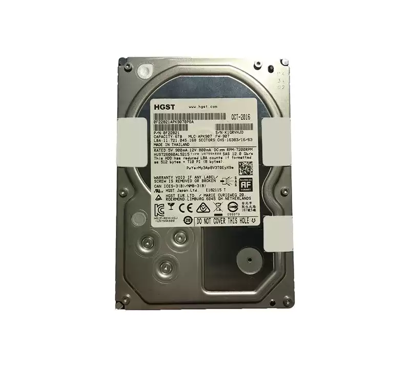 HGST HUS726060AL5215 Ultrastar 7K6000 6TB SAS 12Gb/s 7200RPM 128MB Cache (TCG FIPS / 512e) 3.5-inch Internal Hard Drive