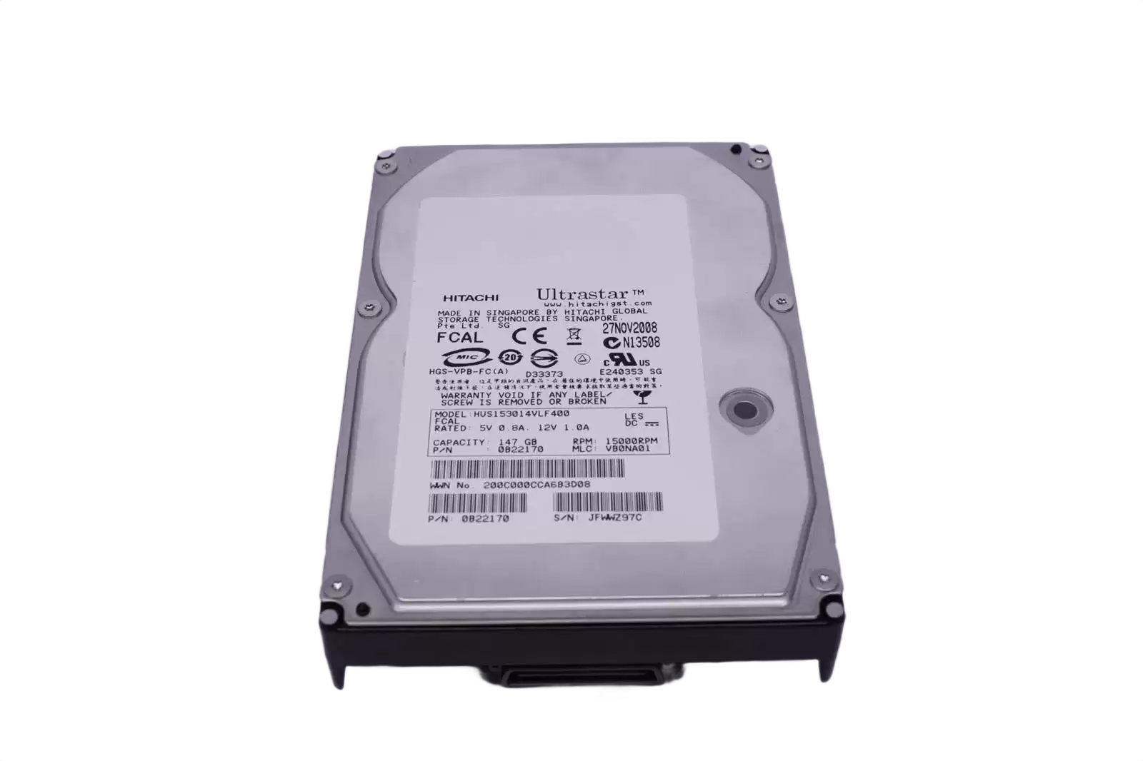 HGST HUS153014VLF400 Ultrastar 15K300 147GB Fibre Channel 4Gb/s 15000RPM 16MB Cache 3.5-inch Internal Hard Drive