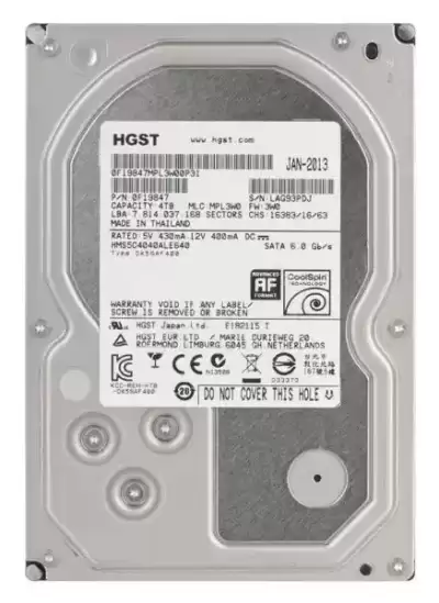 Hgst MegaScale 4000 4TB 5700RPM 64MB Cache SATA 6Gb/s (512e) 3.5-inch Hard Disk Drive HMS5C4040ALE64
