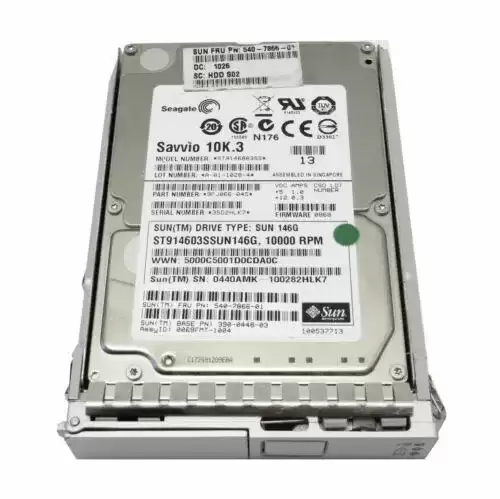Sun 390-0145 146GB 10000RPM Ultra320 SCSI LVD 80Pin 3.5inch Internal Hard Drive