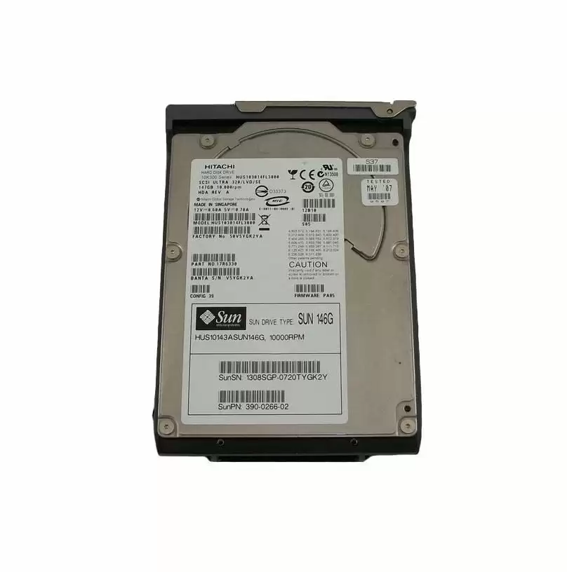 Sun 390-0266 146GB 10000RPM Ultra320 SCSI LVD 80Pin 3.5inch Internal Hard Drive