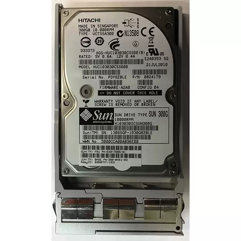 Sun H103030SCSUN300G 300GB SAS 6Gb/s 10000RPM 16MB Cache 2.5inch Internal Hard Drive with Tray