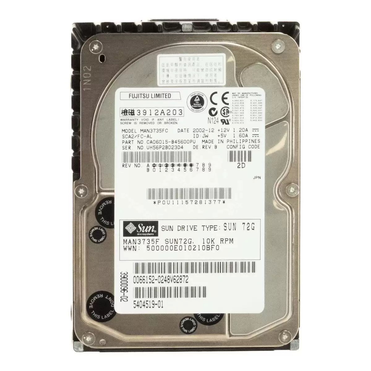 Sun 540-4519 73GB Fibre Channel 2Gb/s 10000RPM 3.5inch Internal Hard Drive