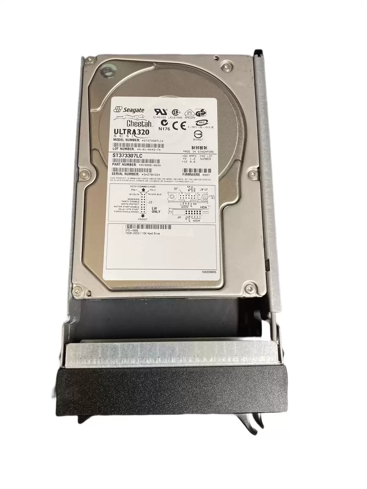 Sun X9256A 73GB 10000RPM Ultra320 SCSI 80Pin LVD 3.5inch Internal Hard Drive