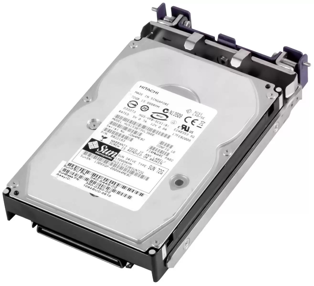 Sun 540-6449 73GB 15000RPM Ultra320 SCSI LVD 80Pin 3.5inch Internal Hard Drive