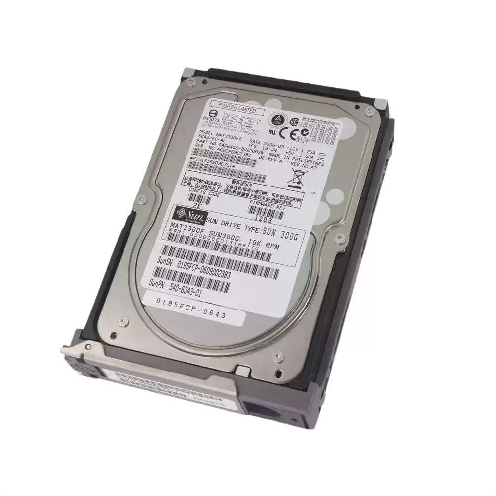 Sun 540-6343 300GB Fibre Channel 2Gb/s 10000RPM 8MB Cache 3.5inch Internal Hard Drive for StorEdge 6020 6120