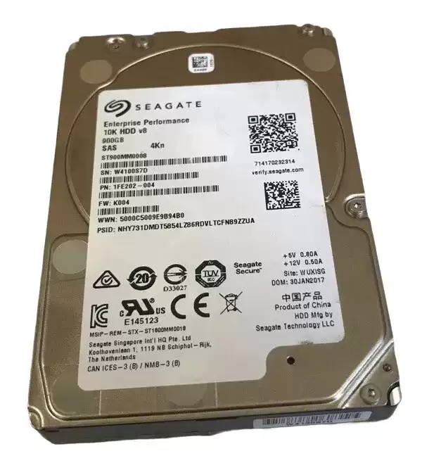 Seagate ST900MM0008 Enterprise Performance 900GB SAS 12Gb/s 10000RPM 128MB Cache (4Kn) 2.5-inch Internal Hard Drive
