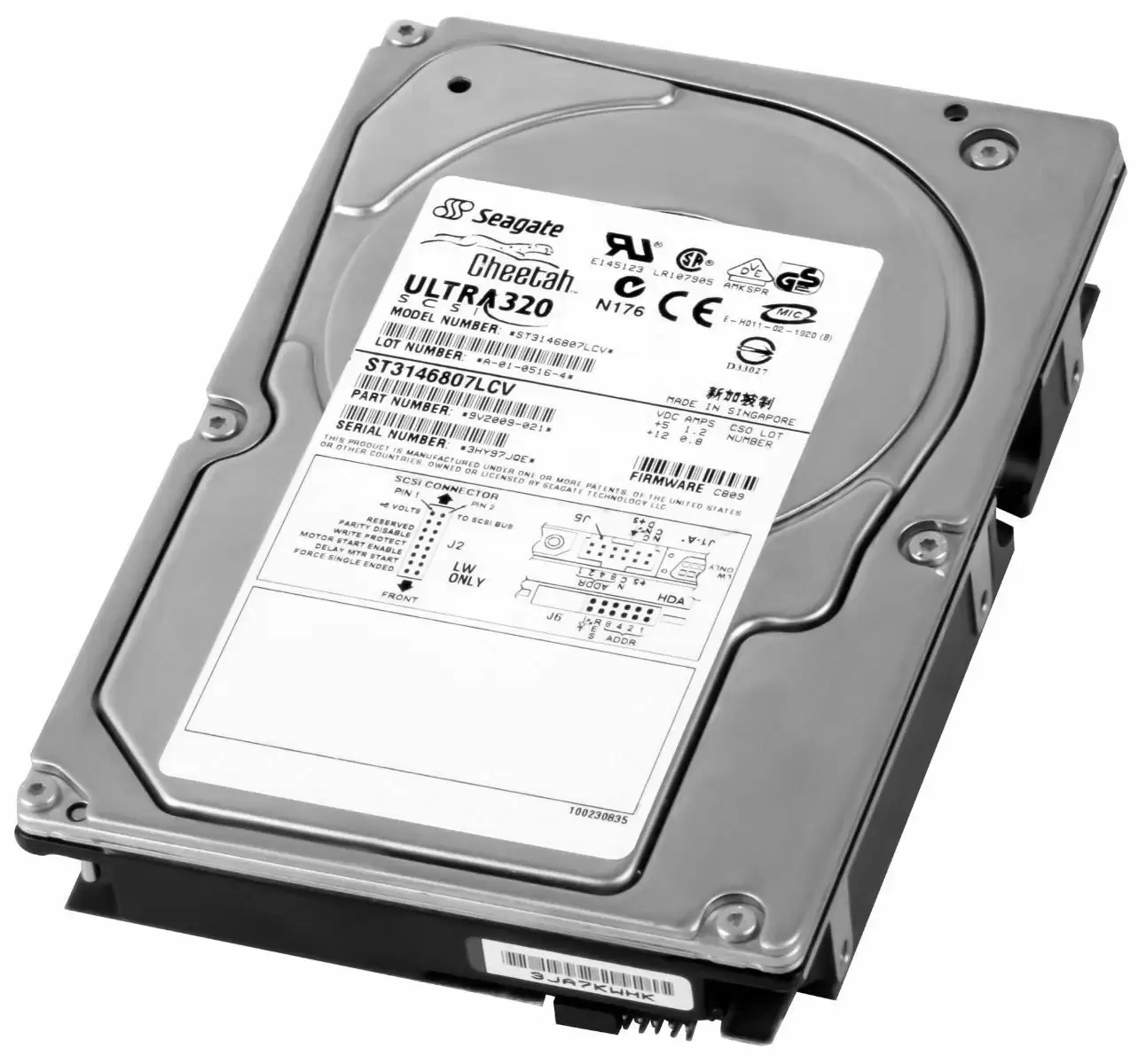 Seagate ST3146807LCV Cheetah 10K.6 147GB Ultra-320 SCSI 80-Pin 10000RPM 16MB Cache 3.5-inch Internal Hard Drive