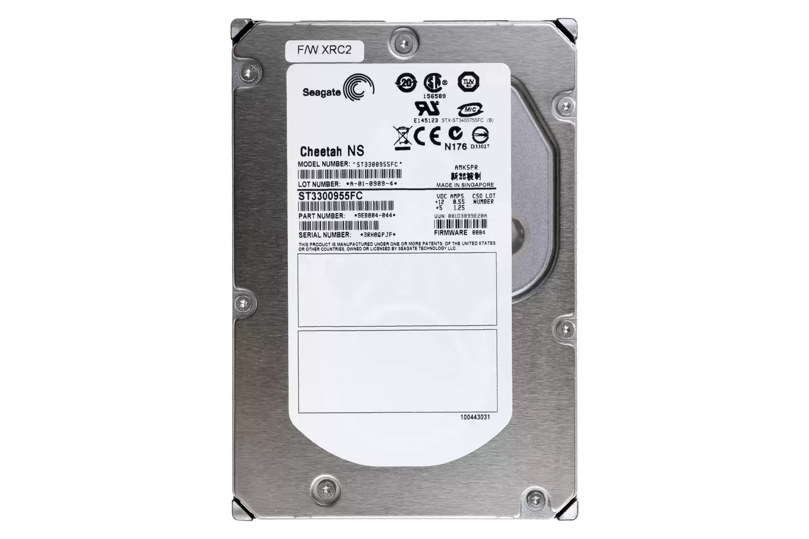 Seagate ST3300955FC Cheetah NS 300GB Fibre Channel 4Gb/s 10000RPM 16MB Cache 3.5-inch Internal Hard Drive