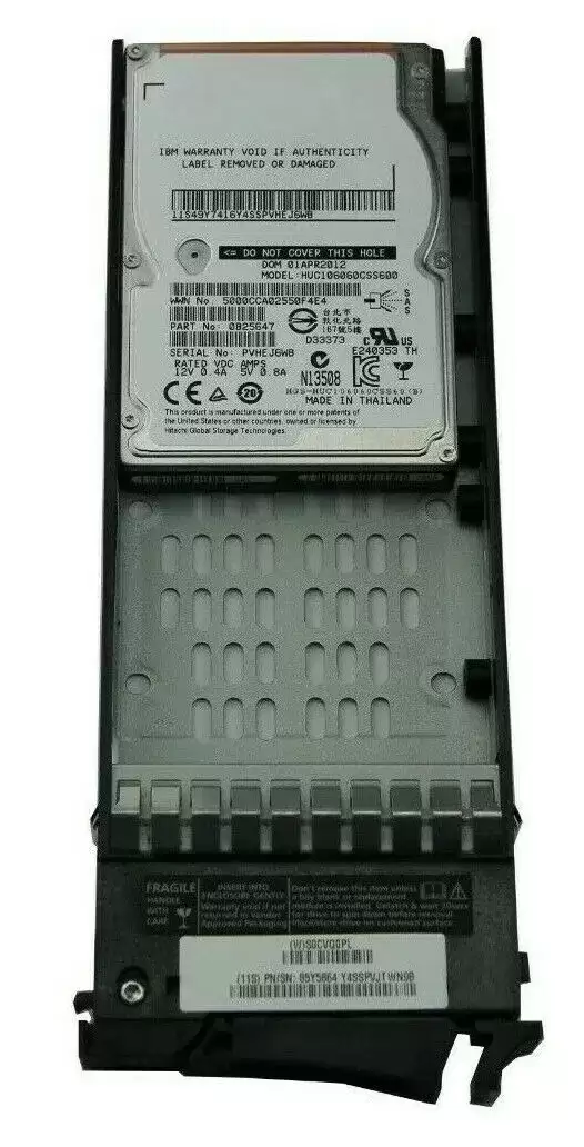 IBM 85Y6268 600GB SAS 6Gb/s 10000RPM 64MB Cache 2.5inch Internal Hard Drive with Tray