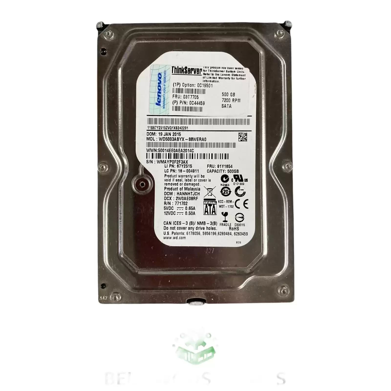 IBM 67Y2515 500GB 7200RPM SATA LFF 3.5inch Internal Hard Drive