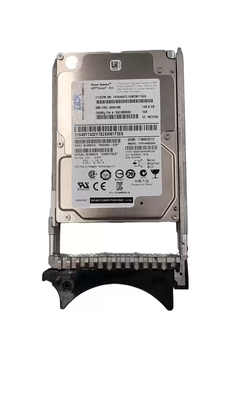 IBM 00E6169 146GB SAS 6Gb/s Hot Swap 15000RPM 2.5-inch Internal Hard Drive