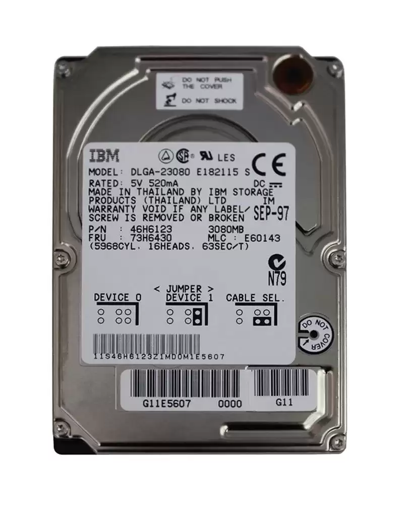 IBM DLGA-23080 Travelstar 3XP 3.08GB ATA/IDE 4900RPM 96KB Cache 2.5-inch Internal Hard Drive