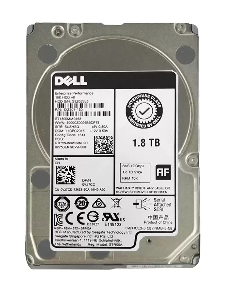 Seagate ST1800MM0168 Enterprise Capacity 1.8TB SAS 12Gb/s 10000RPM 128MB Cache (512e) 2.5-inch Internal Hard Drive