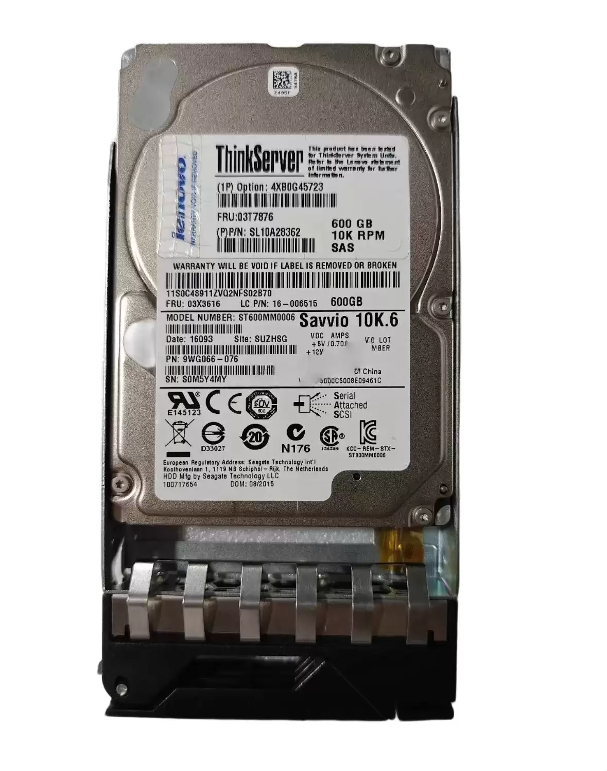 Lenovo 03X3616 600GB 10000RPM SAS 6Gb/s 64MB Cache 2.5inch Internal Hard Drive for ThinkServer RD640 and RD530 03X36