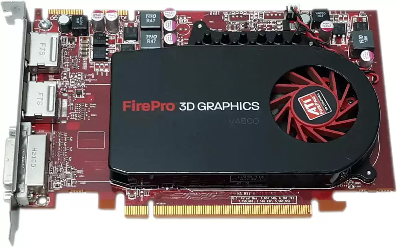 HPE 608529-002 ATI FirePro V4800 1GB GDDR5 PCI-Express 2.0 x16 128-Bit DisplayPort DVI Video Graphics Card