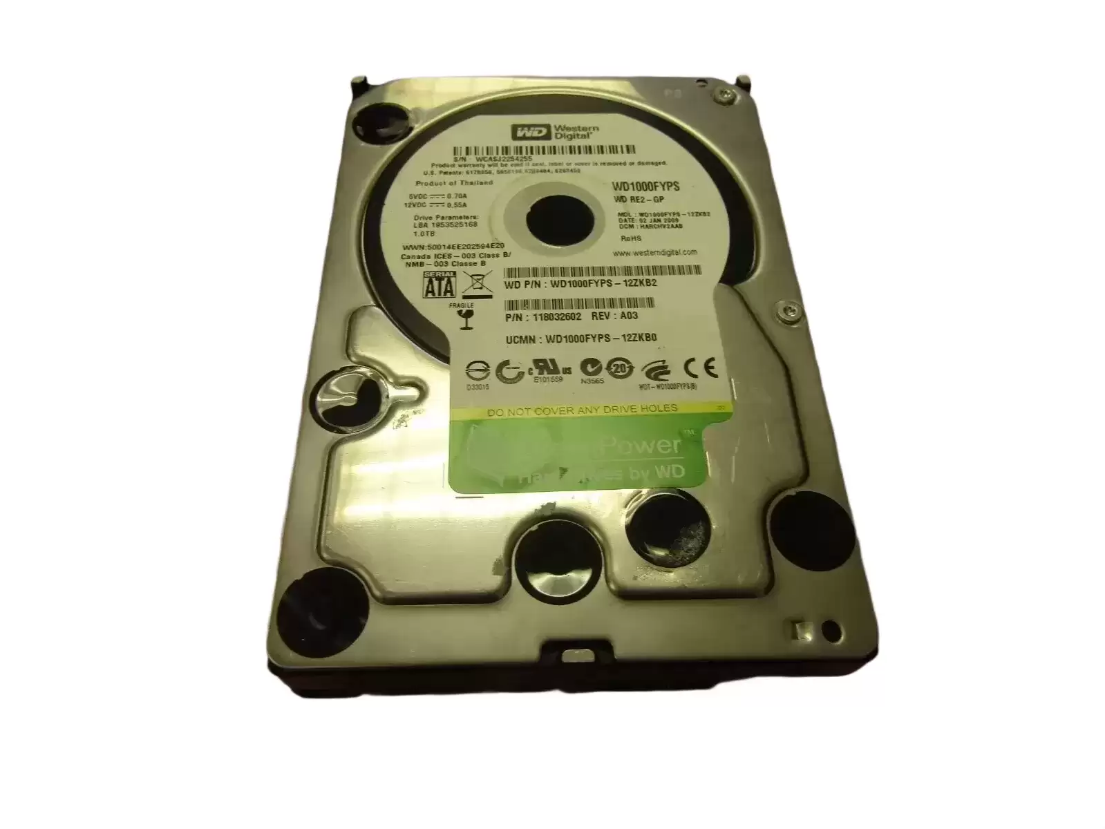 Western Digital WD1000FYPS-12ZKB2 RE2-GP 1TB SATA 3Gb/s 7200RPM 16MB Cache 3.5-inch Internal Hard Drive