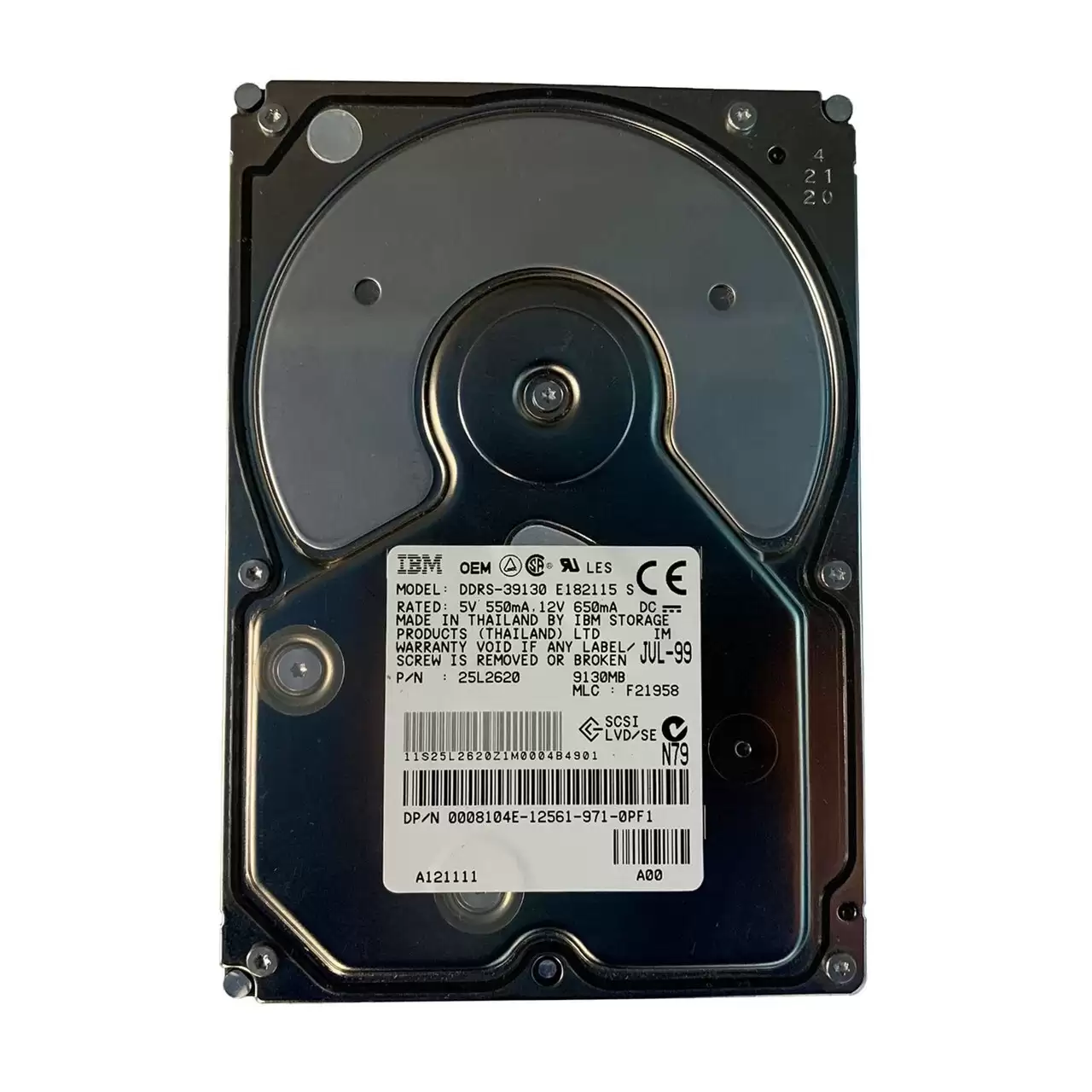 IBM DDRS-39130 Ultrastar 9ES 9.1GB Ultra Wide SCSI 7200RPM 512KB Cache 3.5-inch Internal Hard Drive