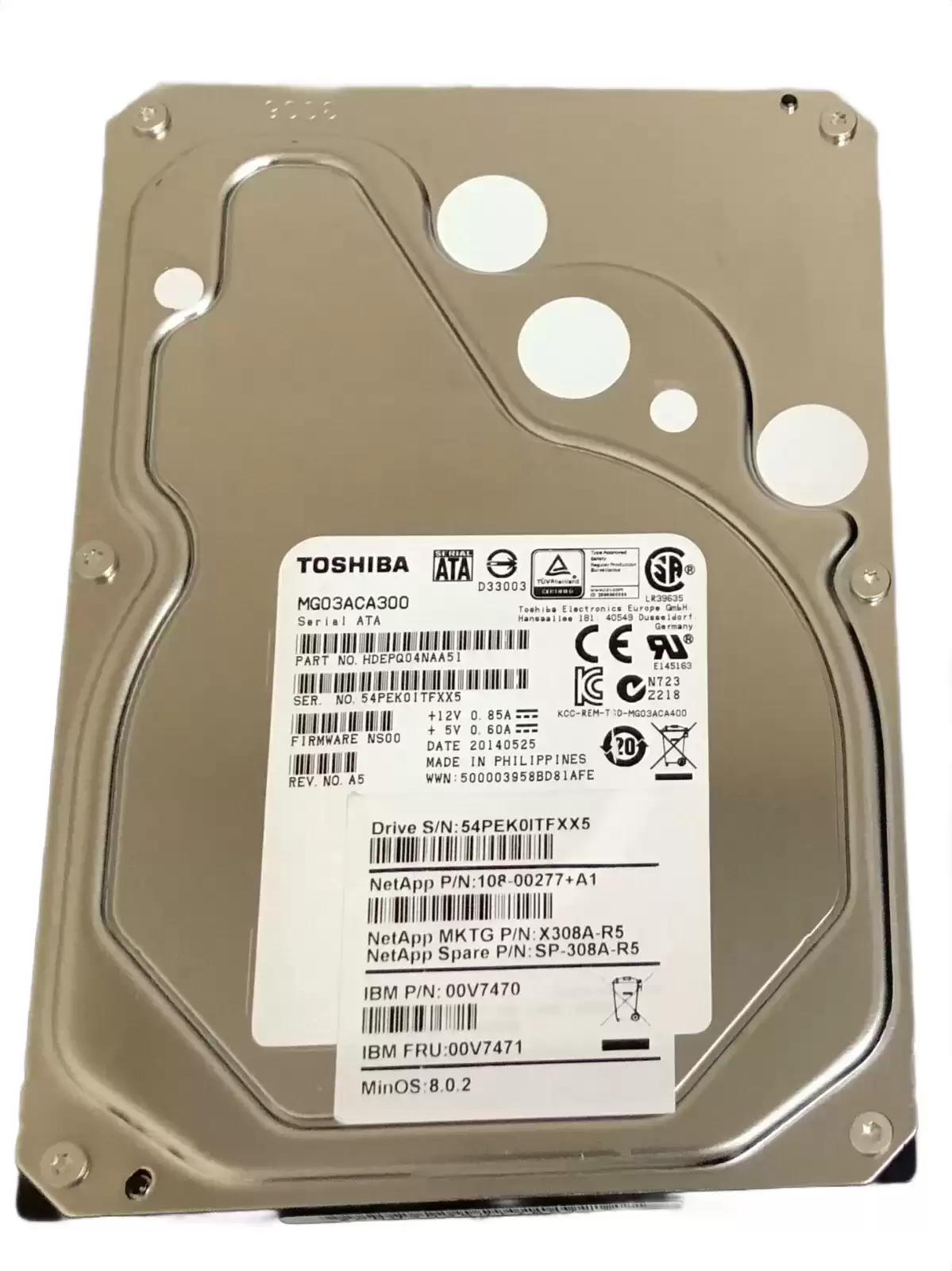 IBM 00V7470 3TB SATA 6Gb/s 7200RPM 3.5inch Internal Hard Drive with Tray