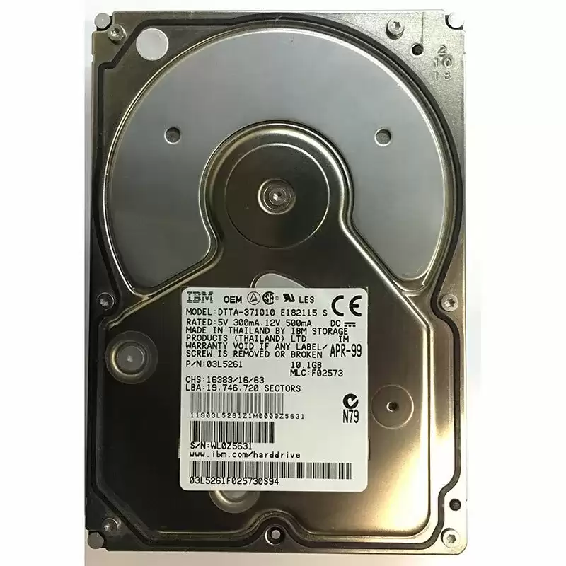 IBM 03L5261 Deskstar G14XP 10.1GB ATA/33 7200RPM 464KB Cache 3.5-inch Internal Hard Drive