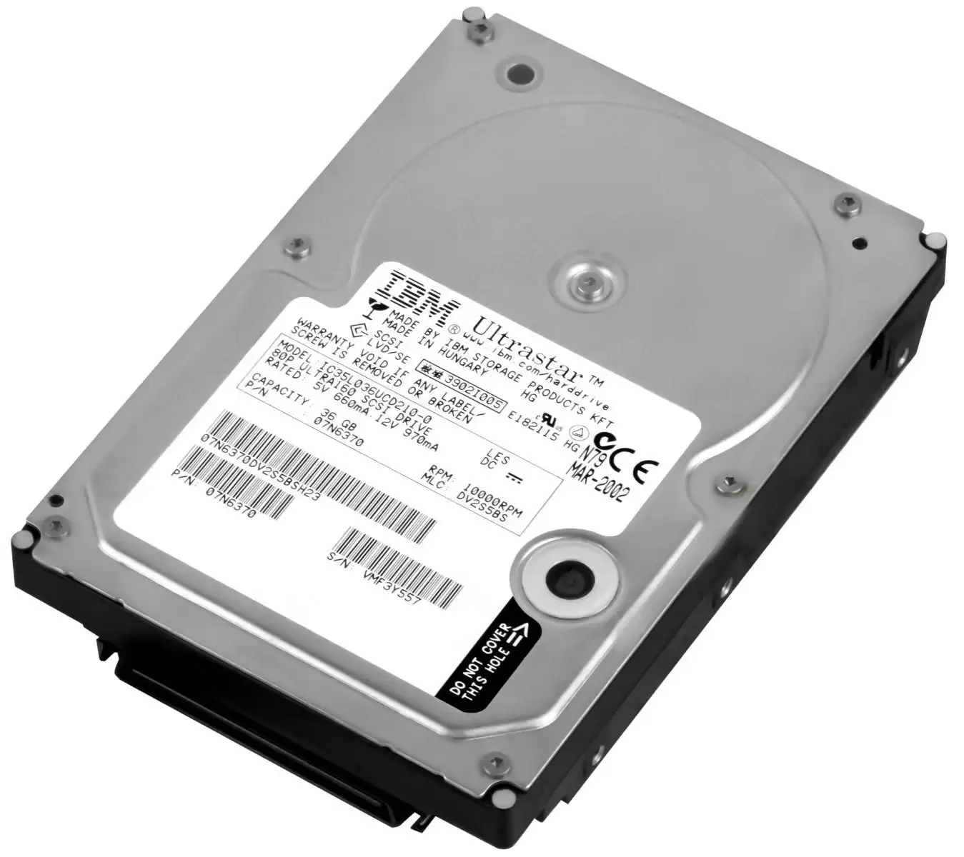 IBM IC35L036UCD210-0 Ultrastar 73LZX 36.7GB Ultra-160 SCSI 80-Pin 10000RPM 3.5-inch Internal Hard Drive