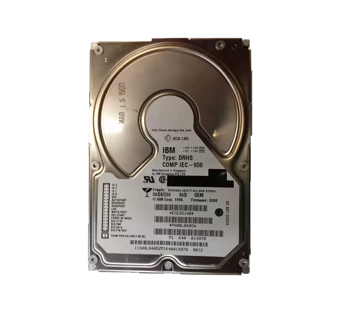 IBM 08L8405 Ultrastar 36XP 36.4GB 7200RPM Ultra2 Wide SCSI 80Pin 4MB Cache 3.5inch Internal Hard Drive