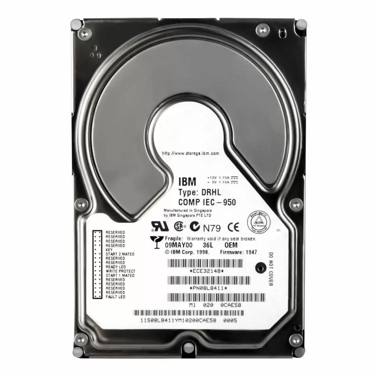 IBM 08L8411 Ultrastar 36XP 36.4GB Fibre Channel 2Gb/s 7200RPM 3.5-inch Internal Hard Drive
