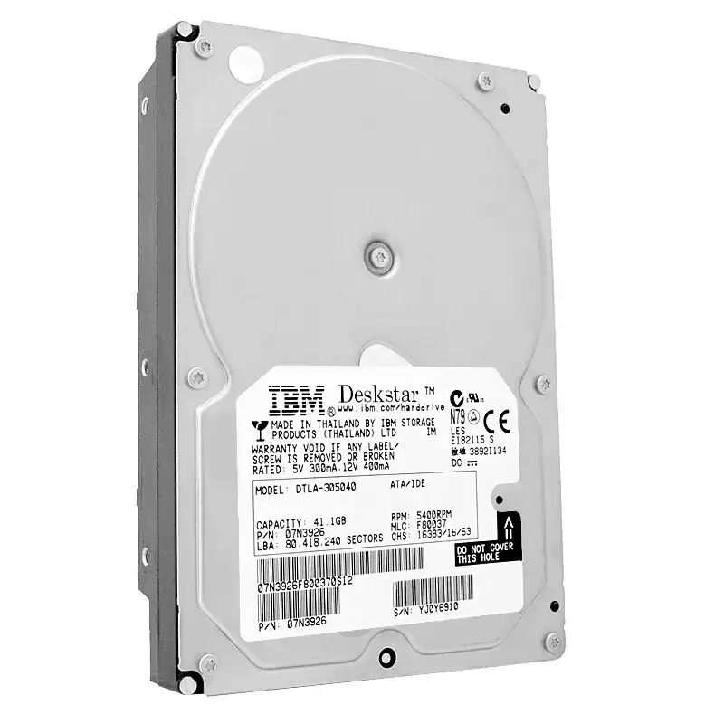 IBM DTLA-305040 Deskstar 40GV 41.1GB ATA/100 5400RPM 512KB Cache 3.5-inch Internal Hard Drive