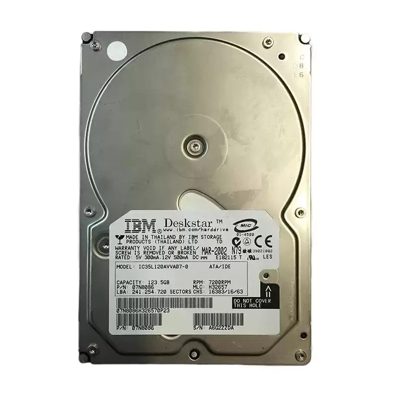 IBM 07N8086 Deskstar 120GXP 120GB ATA/100 7200RPM 2MB Cache 3.5-inch Internal Hard Drive