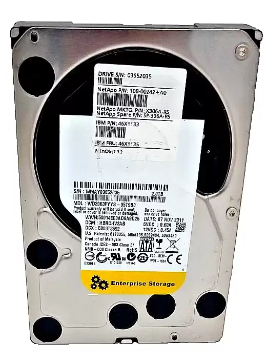 IBM 46X1133 2TB SATA 3Gb/s 7200RPM 64MB Cache 3.5inch Internal Hard Drive