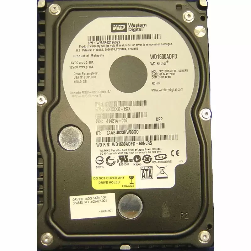HPE 414214-006 160GB SATA 1.5Gb/s 10000RPM 3.5-inch Internal Hard Drive